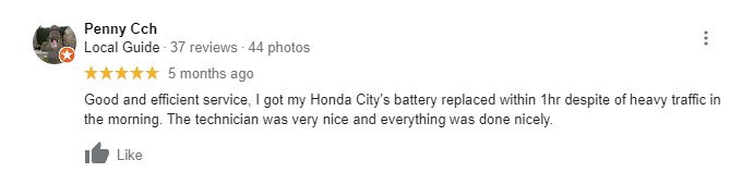 google 5 stars review